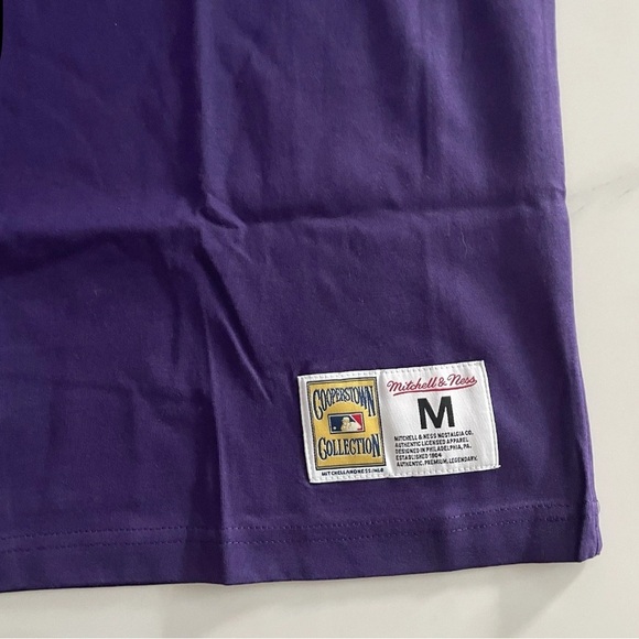 🆕Mitchell & Ness Tampa Rays Deep Purple T-Shirt size Medium NWT - Picture 3 of 3